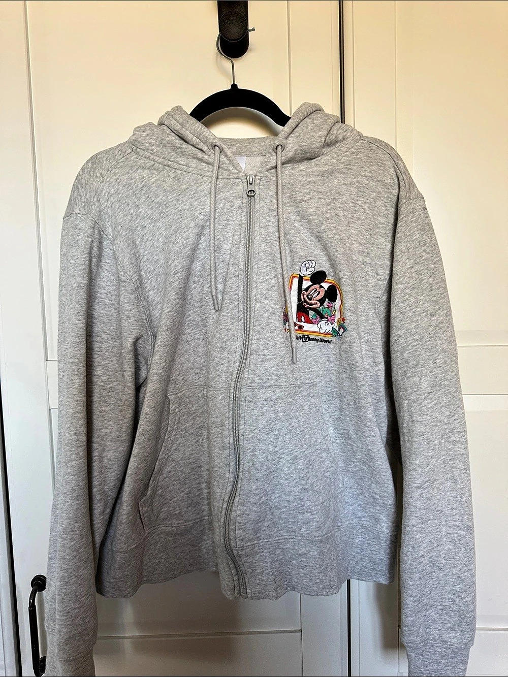Commemorative Disneyland Mickey Mouse Embroidered Zip-Up Hoodie